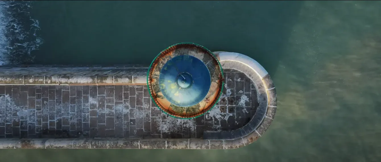 Photo zénitale du phare de Saint Valery en Caux