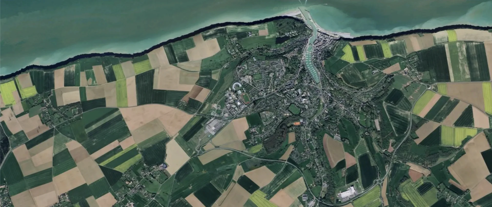 Photo satellitaire de Saint Valery en Caux